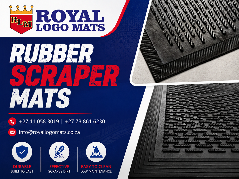 Rubber scraper mats